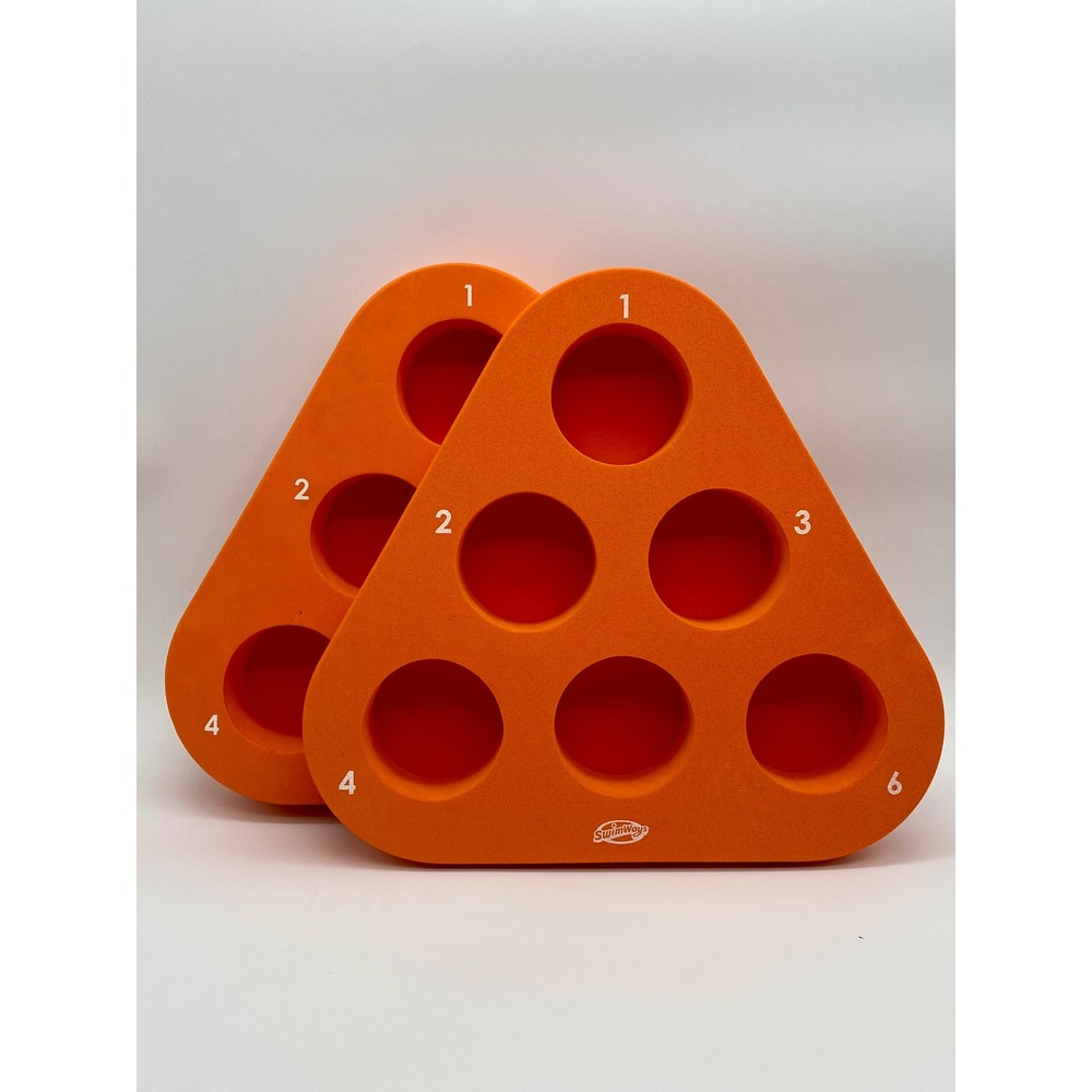 Swimways Floating Foam Pool Pong Racks Set of 2 Orange Numbered 81012AGR